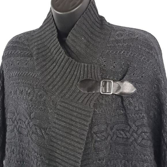 Fenn Wright Mason Sweater Wool Angora Rabbit Hair Blend Shrug Poncho Cardigan - Picture 2 of 11